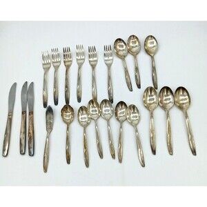 Vintage 1957 Supreme Silver Plate 22 PC Concept Flatware Set